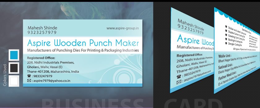 Business Cards - Aspire Wooden Punch Maker, Aspire Group