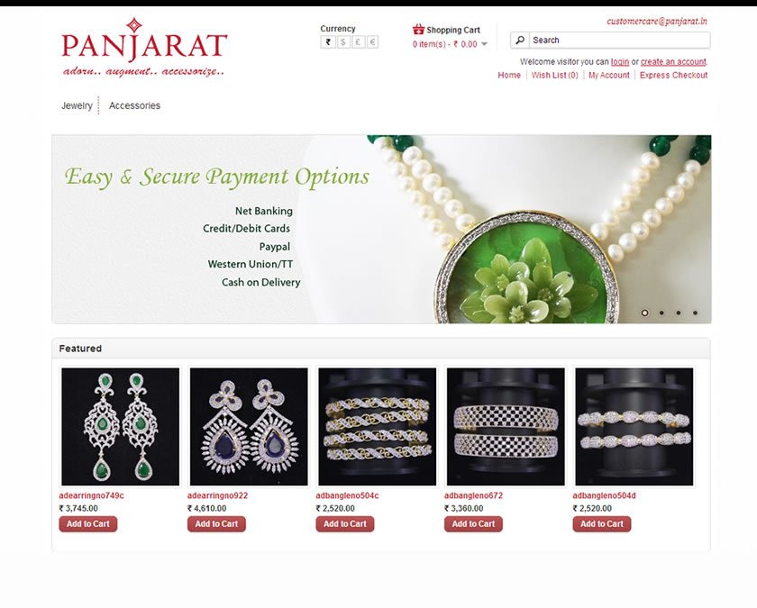 Screenshot Home Page - www.panjarat.in